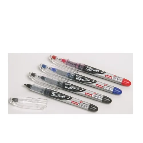 SKILCRAFT Liquid Impression Marker - 2 Black Ink, 1 Blue Ink,1 Red Ink - Translucent Barrel - Questions & Answers