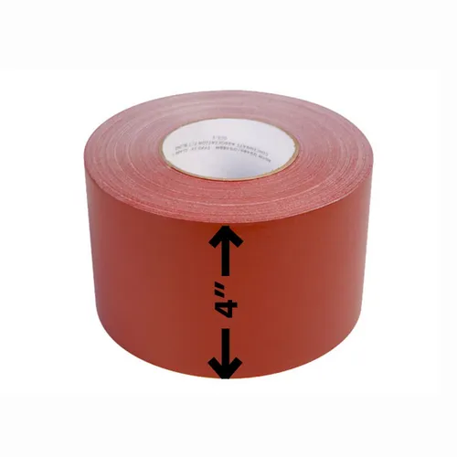 SKILCRAFT Waterproof Tape - "The Original" 100 MPH Tape - 4" x 60 yds, Red - 4" Width x 60 yd LengthCloth Backing - Red Questions & Answers