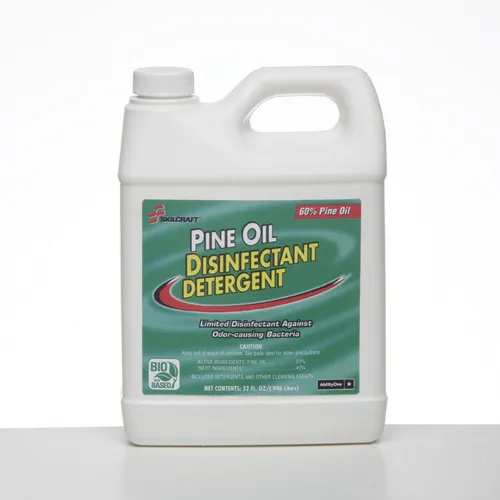 SKILCRAFT Pine Oil Disinfectant Detergent - 1 qt Bottle - Liquid Solution - 0. 25 gal (32 fl oz) Questions & Answers