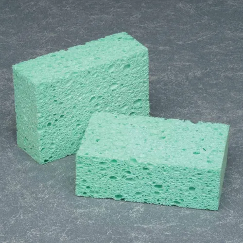 SKILCRAFT Cellulose Sponge - 3 5/8" x 5 3/4" x 1 3/4", Green - 3. 6" x 5. 8" x 1. 8" - 60/Box - Cellulose - Green Questions & Answers