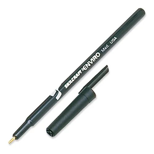 SKILCRAFT Stick Type Recycled Ballpoint Pen - Medium Point Type - Black - Black Barrel - 1 Dozen Questions & Answers