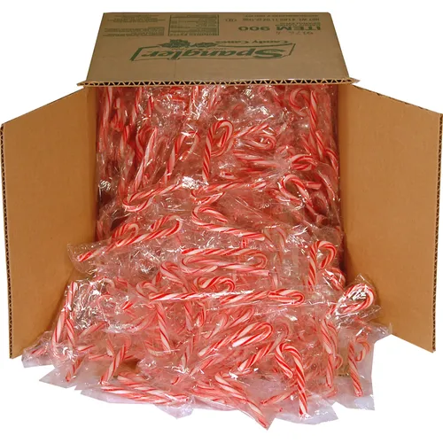 Peppermint Candy Canes, Peppermint, Individually Wrapped, Gluten-free, 0.15 oz, 500 / Box Questions & Answers