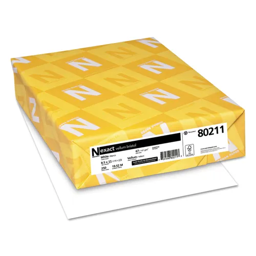 Exact Vellum Bristol Cover Stock, 94 Bright, 67 lb Bristol Weight, 8.5 x 11, White, 250/Pack Questions & Answers