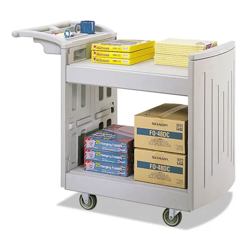 Utility Cart, Two-Shelf, 45w X 23d X 37-1/4h, Light Gray Questions & Answers