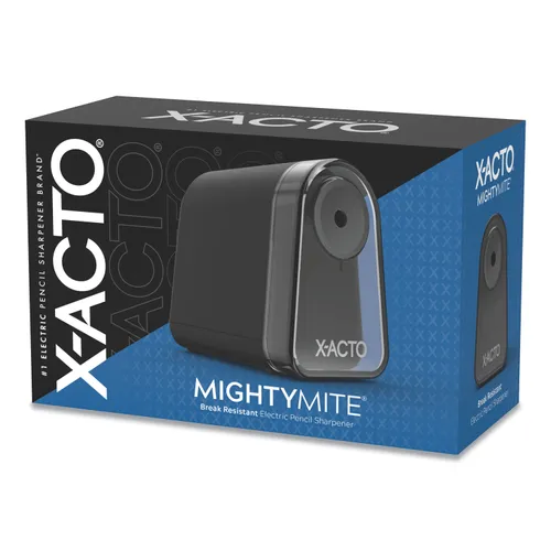 Model 19501 Mighty Mite Home Office Electric Pencil Sharpener, AC-Powered, 3.5 x 5.5 x 4.5, Black/Gray/Smoke Questions & Answers