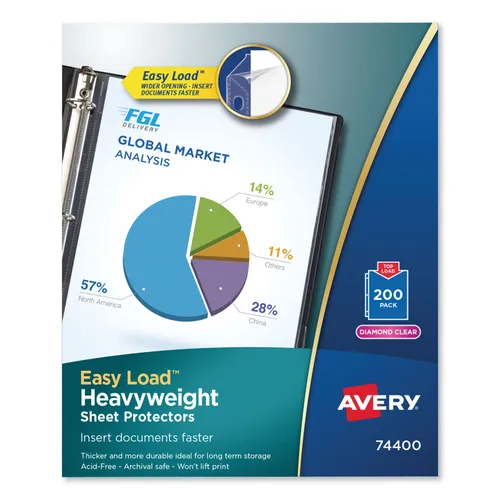 Top-Load Poly Sheet Protectors, Heavy, Letter, Diamond Clear, 200/Box Questions & Answers