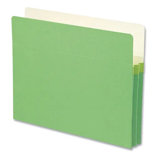 Colored File Pockets, 1.75" Expansion, Letter Size, Green Questions & Answers