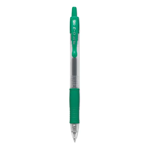 G2 Premium Gel Pen, Retractable, Extra-Fine 0.5 mm, Green Ink, Smoke/Green Barrel, Dozen Questions & Answers