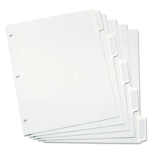 Custom Label Tab Dividers with Self-Adhesive Tab Labels, 5-Tab, 11 x 8.5, White, 25 Sets Questions & Answers