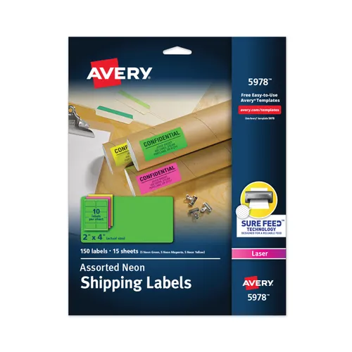 High-Visibility Permanent Laser ID Labels, 2 x 4, Asst. Neon, 150/Pack Questions & Answers