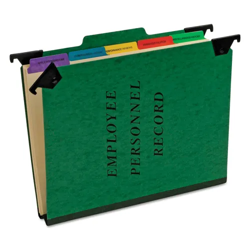 Hanging-Style Personnel Folders, 5 Dividers with 1/5-Cut Tabs, Letter Size, 1/3-Cut Exterior Tabs, Green Questions & Answers