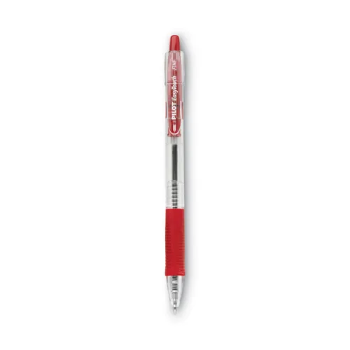 EasyTouch Ballpoint Pen, Retractable, Fine 0.7 mm, Red Ink, Clear Barrel, Dozen Questions & Answers