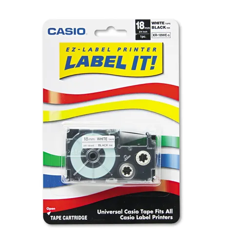 Label Maker cassette your Item #CSOXR18WES will it adhere to metal and is it waterproof and for outside use and wil