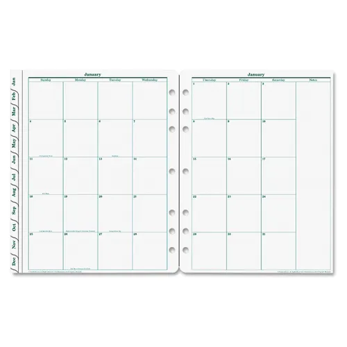 Original Dated Monthly Planner Refill, January-December, 8 1/2 x 11, 2019 Questions & Answers