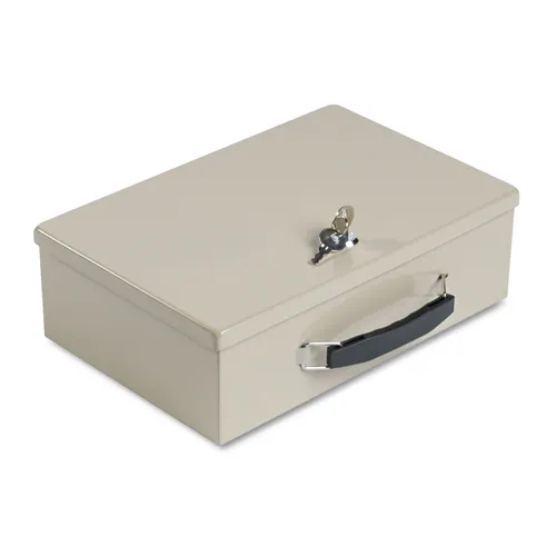 Fire-Retardant Security Box, Key Lock, 12.75 x 8.25 x 4, Steel, Sand Questions & Answers