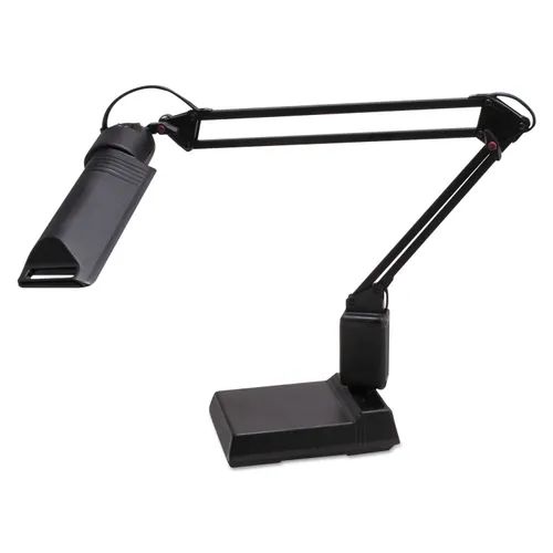 13W Fluorescent Computer Task Lamp, 2.25" Clamp-On or Desk Base, 30" Arm Reach, Matte Black Questions & Answers