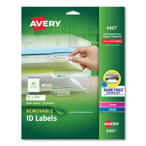 Removable Multi-Use Labels, Inkjet/Laser Printers, 0.5 x 1.75, White, 80/Sheet, 25 Sheets/Pack Questions & Answers