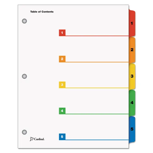 How do i access the template for QuickStepÂ® CardinalÂ® OneStepÂ® Printable Table of Contents and Dividers?