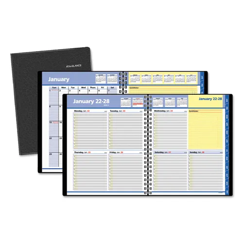 QuickNotes Weekly/Monthly Appointment Book, 8 x 9 7/8, Black, 2019 Questions & Answers