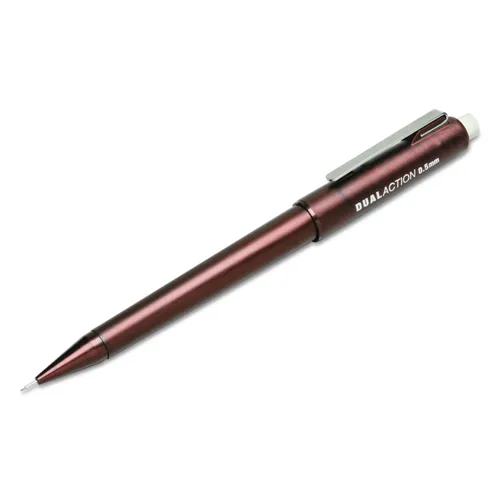 7520013176428, SKILCRAFT Dual Action Mechanical Pencil, 0.5 mm, F (#2.5), Black Lead, Burgundy Barrel, Dozen Questions & Answers