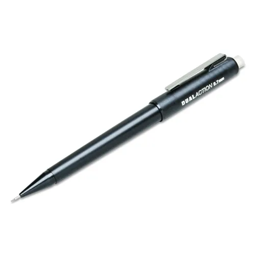 7520013176140, SKILCRAFT Dual Action Mechanical Pencil, 0.7 mm, F (#2.5), Black Lead, Black Barrel, Dozen Questions & Answers