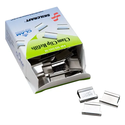 7510013174228, SKILCRAFT Clam Clip Refill, Medium, Silver, 50/Box Questions & Answers