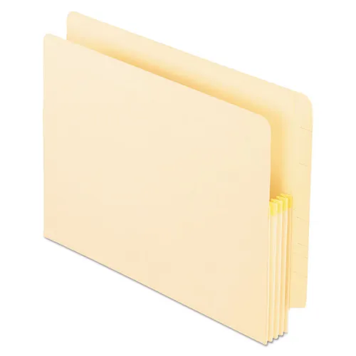 Manila Drop Front Shelf File Pockets with Tyvek Gusset Top, 1.75" Expansion, Letter Size, Manila, 25/Box Questions & Answers