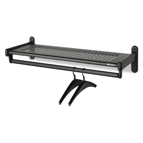 Metal Wall Shelf Rack, Powder Coated Textured Steel, 48w x 14.5d x 6h, Black Questions & Answers