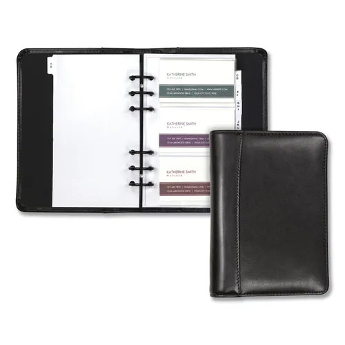 Regal Leather Business Card Binder, Holds 120 2 x 3.5 Cards, 5.75 x 7.75, Black Questions & Answers