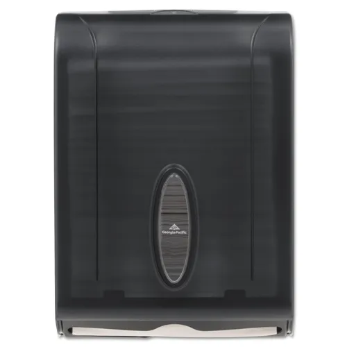 C-Fold/Multifold Towel Dispenser, 11 x 5 1/4 x 15 2/5, Translucent Smoke Questions & Answers