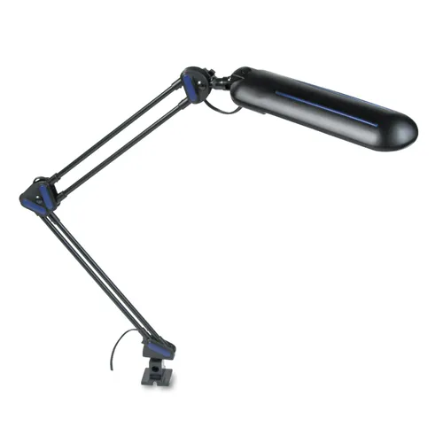 Adjustable Fluorescent Clamp-On Task Lamp, 28" Arm Reach, Black Questions & Answers