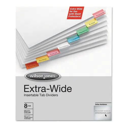 Oversized Reinforced Insertable Index, Multicolor 8-Tab, 9-1/4 x 11 do they come with a plastic page instead of whi