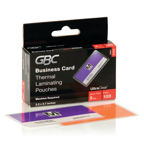 I'm purchasing a laminator to laminate business cards and other misc. What is the right laminating sheet to purchas