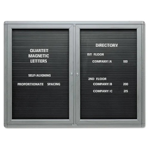 Enclosed Magnetic Directory, One Door, 48 x 36, Graphite Aluminum Frame Questions & Answers