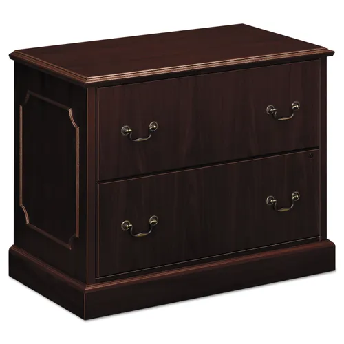 94000 Series Lateral File, 2 File Drawers, Mahogany, 37.5" x 20.5" x 29.5" Questions & Answers