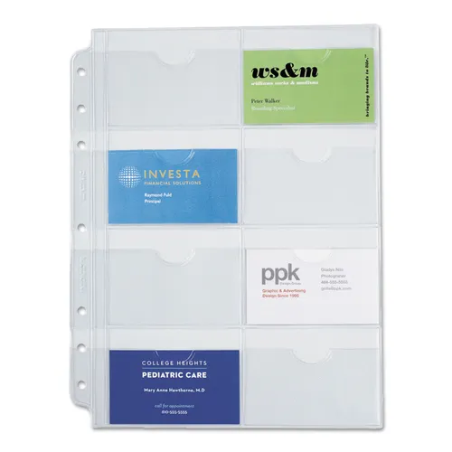 Business Card Holders for Looseleaf Planners, 8 1/2 x 11, 5/Pack Questions & Answers