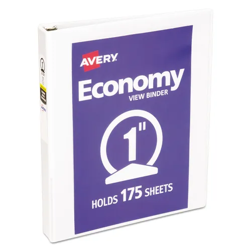 Does the Economy View Binder w/Round Rings, 11 x 8 1/2, 1" Cap, White have an insert on the front cover?