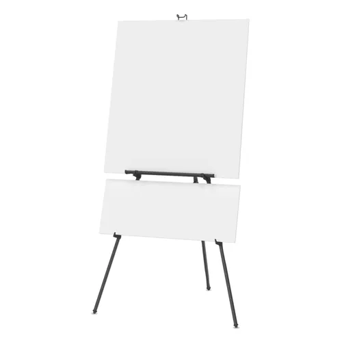 Aluminum Heavy-Duty Display Easel, 38" to 66" High, Aluminum, Black Questions & Answers