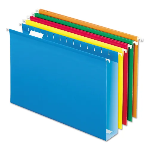 Last week, I saw in Staples a box of Pendaflex, CLEAR , extra capacity hanging file folders. When I went back the n