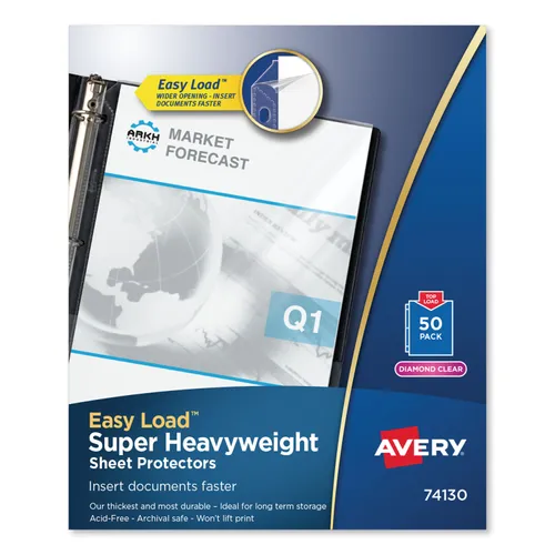 Top-Load Poly Sheet Protector, Super Heavy Gauge, Letter, Diamond Clear, 50/Box Questions & Answers