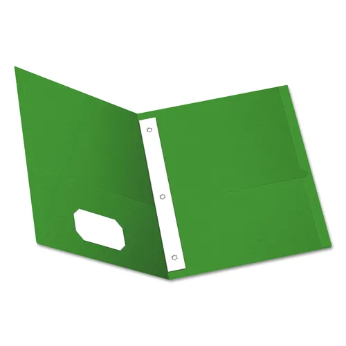 Twin-Pocket Folders with 3 Fasteners, 0.5" Capacity, 11 x 8.5, Green, 25/Box Questions & Answers