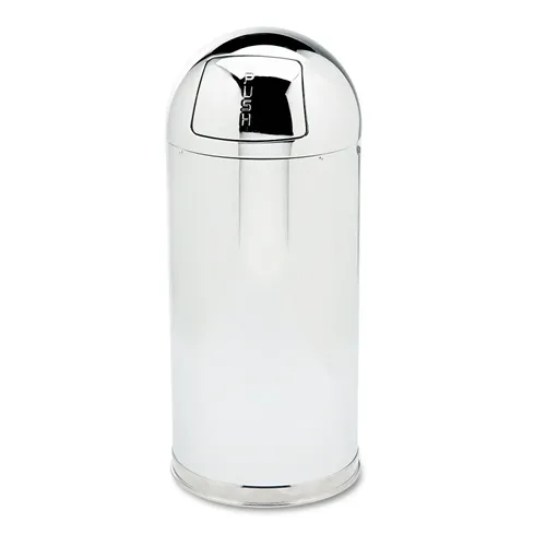 Fire-Resistant Dome Receptacle, Round, Steel, 15gal, Mirror Stainless Questions & Answers