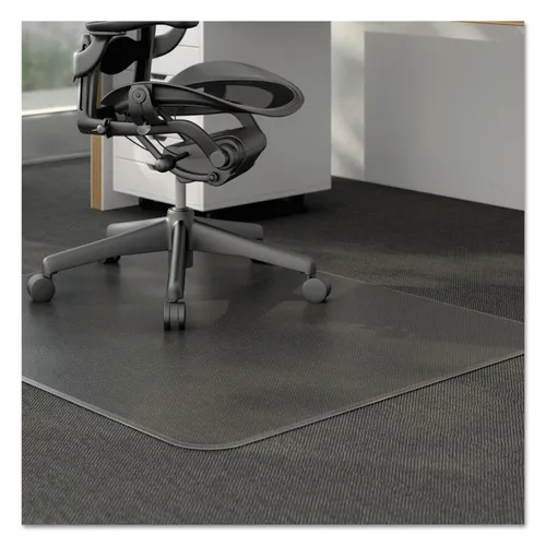 How THICK is this?Studded Chair Mat for Low Pile Carpet, 46 x 60, ClearItem #: UNV56808   by UniversalÂ