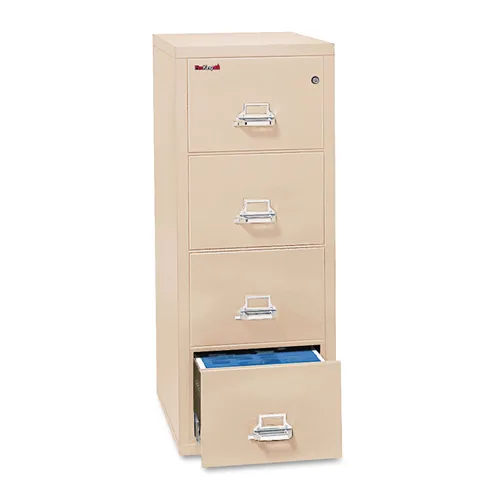 Insulated Vertical File, 1-Hour Fire Protection, 4 Letter-Size File Drawers, Parchment, 17.75" x 31.56" x 52.75" Questions & Answers