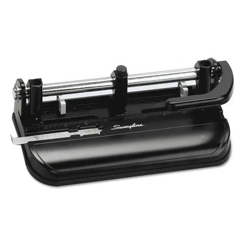 32-Sheet Lever Handle Heavy-Duty Two- to Seven-Hole Punch, 9/32" Holes, Black Questions & Answers