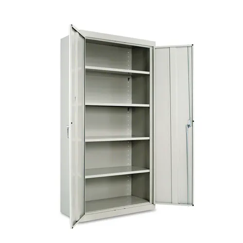 Assembled 72" High Heavy-Duty Welded Storage Cabinet, Four Adjustable Shelves, 36w x 18d, Light Gray Questions & Answers