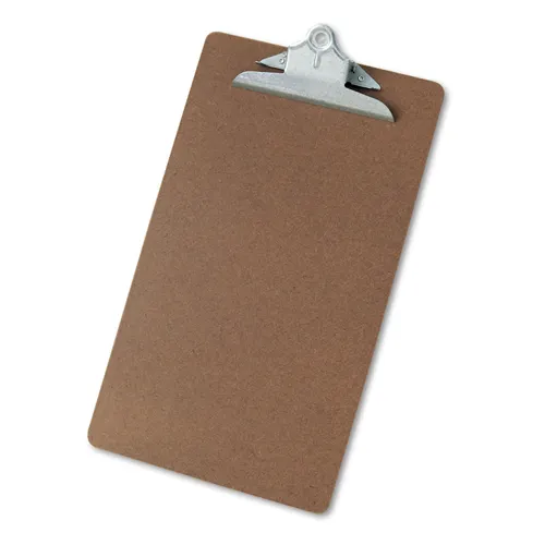 Hardboard Clipboard, 1.25" Clip Capacity, Holds 8.5 x 14 Sheets, Brown Questions & Answers