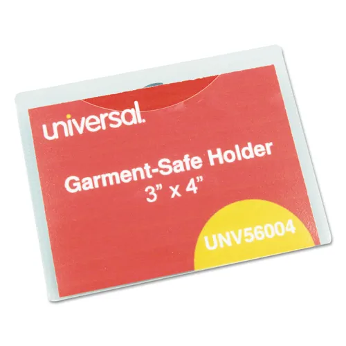 Clear Badge Holders w/Garment-Safe Clips, 3 x 4, White Inserts, 50/Box Questions & Answers