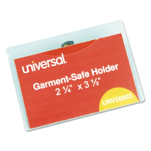 Clear Badge Holders w/Garment-Safe Clips, 2 1/4 x 3 1/2, White Inserts, 50/Box Questions & Answers