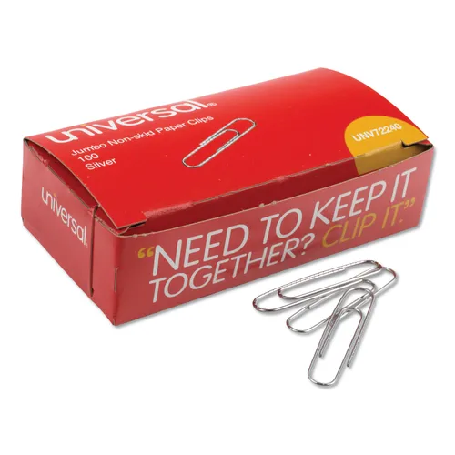 Paper Clips, Jumbo, Nonskid, Silver, 100 Clips/Box, 10 Boxes/Pack Questions & Answers